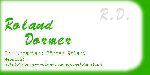 roland dormer business card