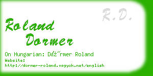 roland dormer business card